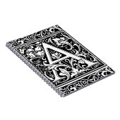 Carnet Lettre A Monogramme Médiéval Art Nouveau (Côté Droit)