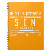 Carnet LETTRE Aéroport de Singapour Changi Code (Devant)