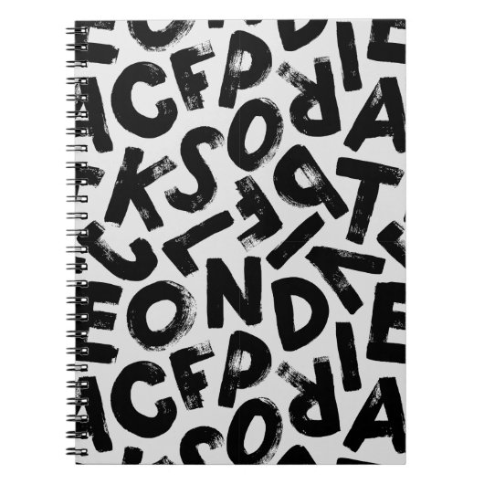 Carnet Lettre alphabet Motif (Devant)