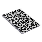 Carnet Lettre alphabet personnalisée Motif (Côté Droit)