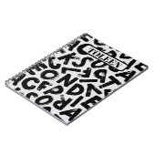 Carnet Lettre alphabet personnalisée Motif (Côté gauche)