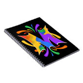 Carnet Lettre arc-en-ciel M Monogramme Abstrait (Côté Droit)