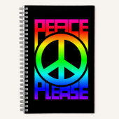 Carnet Lettre arc-en-ciel Peace Please (Recto)