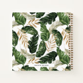 Carnet Lettre Boho D Monogramme | Tropical Cactus Custom (Dos)