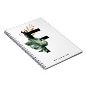 Carnet Lettre Boho F Monogramme Monographie tropicale Mon (Côté Droit)