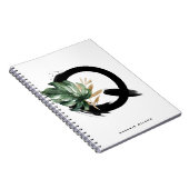 Carnet Lettre Boho Q Monogramme Feuille de Monstère Tropi (Côté Droit)