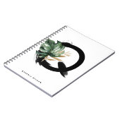 Carnet Lettre Boho Q Monogramme Feuille de Monstère Tropi (Côté gauche)