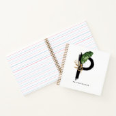 Carnet LETTRE BOHO Tropicale P MONogramme Palm Feuille (Intérieur)