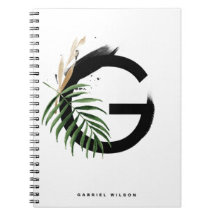 Carnet LETTRE BOHO VERDOISE G MONogramme