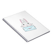 Carnet Lettre d'amour mignonne et belle lapin tenant (Côté Droit)