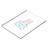 Carnet Lettre d'amour mignonne et belle lapin tenant (Côté gauche)
