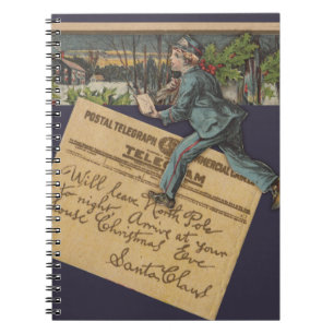 Carnet Lettre de Noël Père Noël vintage