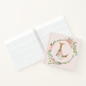 Carnet LETTRE D'HUILE D'OR Floral MAIN L MONogramme (Intérieur)