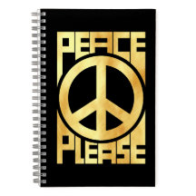 Lettre dorée Peace Please
