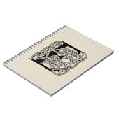 Carnet Lettre E Noeud Celtique Monogramme Vintage (Côté gauche)