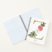 Carnet LETTRE FAUX GOL Z BLANC MONOGRAPHIQUE Floral (Intérieur)