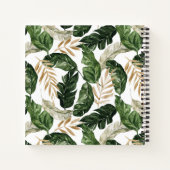 Carnet LETTRE Feuille Tropicale Faux Gold Foil A Monogram (Dos)