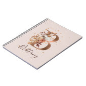 Carnet LETTRE FLEURIE B automne Cuivre Automne Fleurs (Côté gauche)