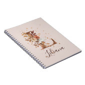 Carnet LETTRE FLEURIE L automne Cuivre Fleurs D'automne (Côté Droit)