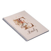 Carnet LETTRE Florale D'Automne Cuivre E Fleurs D'Automne (Côté Droit)