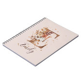 Carnet LETTRE Florale D'Automne Cuivre E Fleurs D'Automne (Côté gauche)