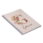 Carnet LETTRE Florale D'Automne Cuivre G Fleurs D'Automne (Côté Droit)