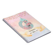 Carnet Lettre G de monogramme Fille lapin endormi Études  (Côté Droit)