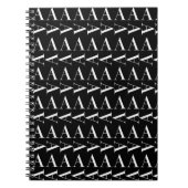 Carnet Lettre initiale A monogramme (Devant)