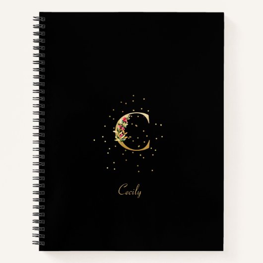 Carnet Lettre initiale C en monogramme moderne avec motif (Devant)