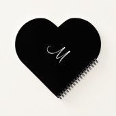 Carnet Lettre initiale de monogramme personnalisé modèle  (Dos)