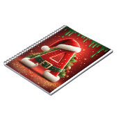 Carnet Lettre initiale de Noël A pour les cadeaux de fête (Côté gauche)