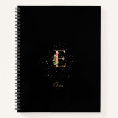 Carnet LETTRE INITIALE E MODÈLE Floral (Devant)