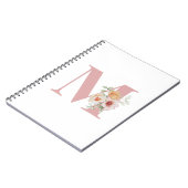 Carnet LETTRE INITIALE Florale MONO (Côté gauche)