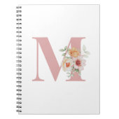 Carnet LETTRE INITIALE Florale MONO (Devant)
