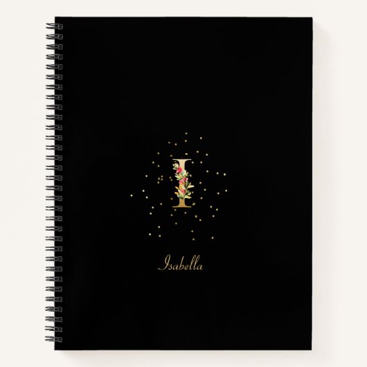 Carnet Lettre initiale I en monogramme moderne avec motif (Devant)