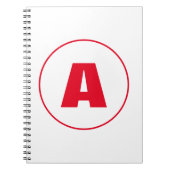 CARNET LETTRE INITIALE MODERNE MODÈLE CHIC CHAUD (Devant)