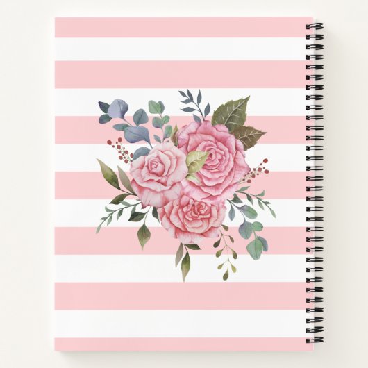 Carnet LETTRE INITIALE MONO rose A (Dos)