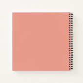 Carnet Lettre initiale | Monogramme Moderne Peach Design (Dos)