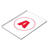 Carnet Lettre initiale rouge monogramme moderne élégant b (Côté gauche)