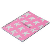 Carnet Lettre K argent rose (Côté gauche)
