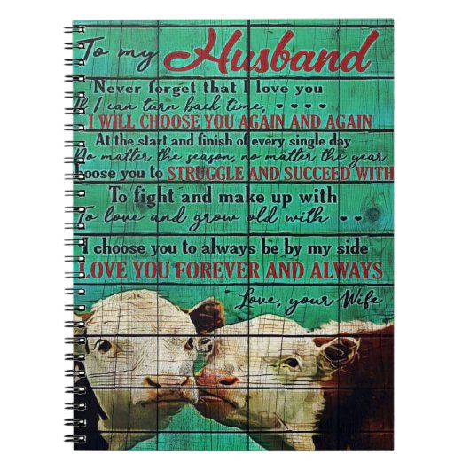 Carnet Lettre mon mari cadeau | Lettre Pour Lui | (Devant)