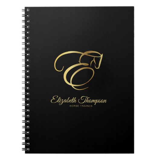 Carnet Lettre monogramme E Horse (Devant)
