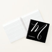 Carnet Lettre monogramme simple M Noir & Blanc (Intérieur)