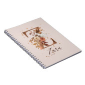 Carnet LETTRE MONOGRAPHIQUE FLEURIE DE cuivre Z Fleurs d' (Côté Droit)