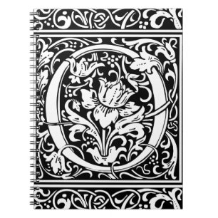 Carnet Lettre O Monogramme Art Nouveau Médiéval
