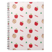 Carnet LETTRE Pomme Rouge A Motif | Revenir à l'école (Devant)