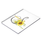 Carnet lettre S calligraphie tournesol aquarelle (Côté gauche)