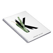 Carnet LETTRE SUCCESSE K MONogramme Tropical (Côté Droit)