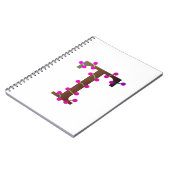 Carnet Lettre T initiale décorative en blanc (Côté gauche)