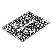 Carnet Lettre T Monogramme médiéval Art Nouveau (Côté gauche)